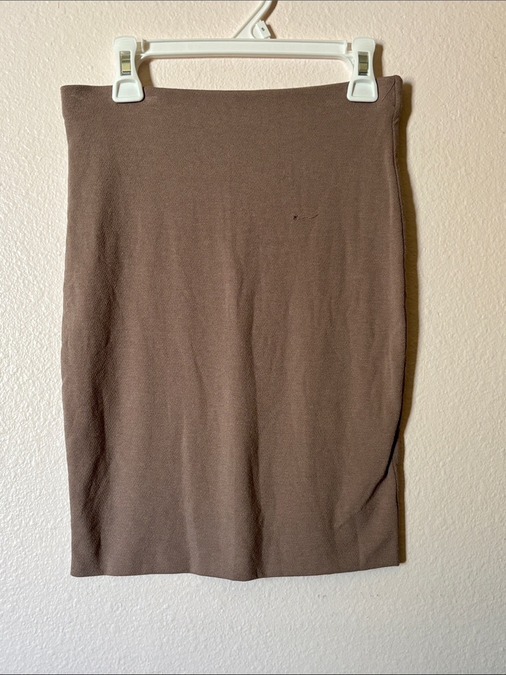 Sabora Classic Taupe Stretch Bodycon Mini Skirt Neutral Size Small S